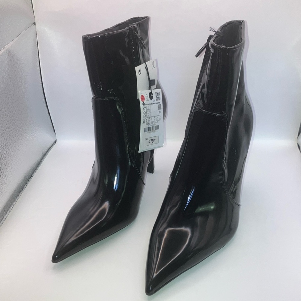 Z1W Ankle boots Zara black heels NWT US6